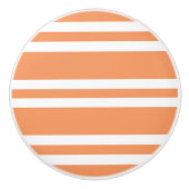 オレンジと白のストライプ セラミックノブ (正面)