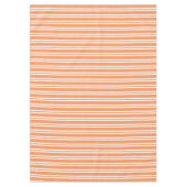 オレンジと白のストライプ テーブルクロス (正面)