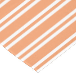 オレンジと白のストライプ テーブルクロス