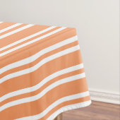 オレンジと白のストライプ テーブルクロス (インサイチュ)