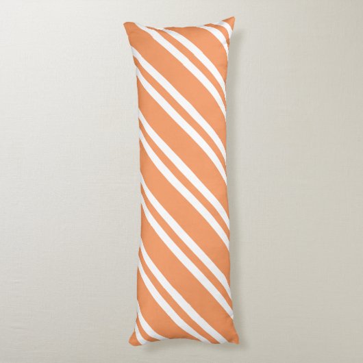 オレンジと白のストライプ ボディピロー (裏面 (縦))