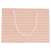 オレンジと白のストライプ ラージペーパーバッグ (裏面)