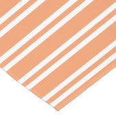 オレンジと白のストライプ ロングテーブルランナー (コーナー)