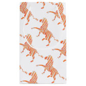 オレンジと白のゼブラシルエット スモールペーパーバッグ (裏面)