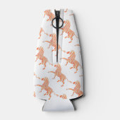 オレンジと白のゼブラシルエット ボトルクーラー (裏面)