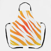 オレンジと白のゼブラストライプ エプロン (正面)