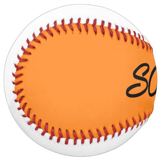 オレンジと白のソフトボールを獲得する ソフトボール (正面左)