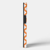 オレンジと白のダイヤモンドパターンケースメイトiPhone Case-Mate iPhoneケース (裏面 / 右)
