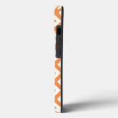 オレンジと白のダイヤモンドパターンケースメイトiPhone Case-Mate iPhoneケース (裏面 / 左)
