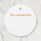 オレンジと白のダイヤモンドパターン フェイバータグ (裏面)