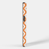 オレンジと白のダイヤモンドパターン Case-Mate iPhoneケース (裏面 / 右)