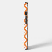 オレンジと白のダイヤモンドパターン Case-Mate iPhoneケース (裏面 / 左)