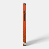 オレンジと白のテキスタイル iPhoneケース (左側面)