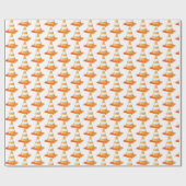 オレンジと白のトラフィックマーカーの建築作業 ラッピングペーパー (フラット)