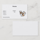 オレンジと白のバスケットボールスニーカーのグラフィック 名刺 (正面/裏面)