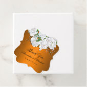 オレンジと白のバラ結婚ズ フェイバータグ (インサイチュ)