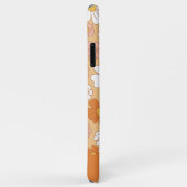 オレンジと白のフローラケースメイトiPhoneケース Case-Mate iPhoneケース (裏面/右)