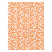オレンジと白のフローラダマスク テーブルクロス (正面)