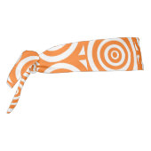 オレンジと白のヘッドバンド、レトロスタイルヘアバンド タイヘッドバンド (回転270)