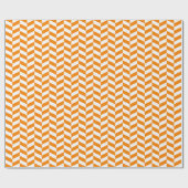 オレンジと白のヘリンボーンのラッピング紙 ラッピングペーパー (フラット)