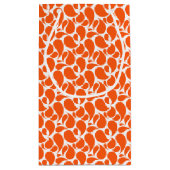 オレンジと白のペイズリーパターン スモールペーパーバッグ (裏面)