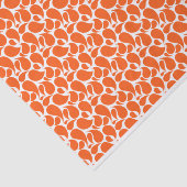 オレンジと白のペイズリーパターン 薄葉紙 (詳細)