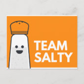 オレンジと白のユーモア ポストカード (正面)