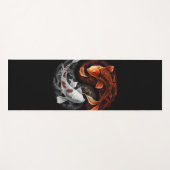 オレンジと白のラッキーフィッシュコイ日本美術 ヨガマット (正面(横))