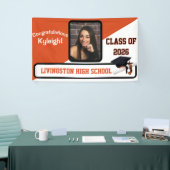 オレンジと白の卒業 横断幕 (トレードショー)