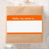 オレンジと白の名企業の前タグ – ラベル (インサイチュ)