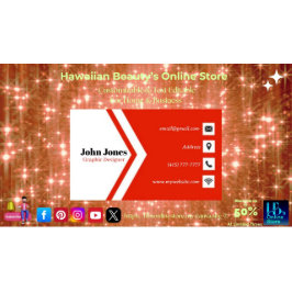 オレンジと白の名刺14パック100 名刺