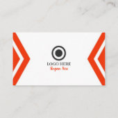 オレンジと白の名刺14パック100 名刺 (裏面)