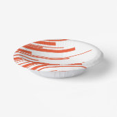 オレンジと白の対角線 ペーパーボウル (傾斜あり)
