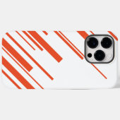 オレンジと白の対角線 Case-Mate iPhoneケース (裏面 (横))
