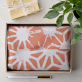 オレンジと白の幾何学的パターン 薄葉紙 (ギフト)