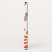 オレンジと白の幾何学的パターン Case-Mate iPhoneケース (裏面/右)