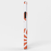 オレンジと白の幾何学的パターン Case-Mate iPhoneケース (裏面/右)