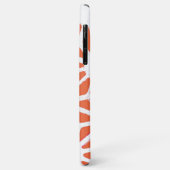 オレンジと白の幾何学的パターン Case-Mate iPhoneケース (裏面/左)