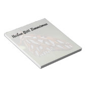 オレンジと白の斑点のあるガルフバタフライの名前 ノートパッド (アングル)