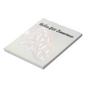 オレンジと白の斑点のあるガルフバタフライの名前 ノートパッド (回転)