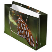 オレンジと白の斑点のある湾蝶の緑の湾 ラージペーパーバッグ (正面アングル)