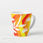 オレンジと白の植物学 カフェラテマグ (右アングル)