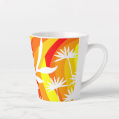 オレンジと白の植物学 カフェラテマグ (右)