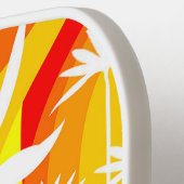 オレンジと白の植物学 ピックルボールラケット (左詳細)