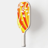 オレンジと白の植物学 ピックルボールラケット (左)