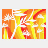 オレンジと白の植物学 ラッピングペーパーシート (正面3)