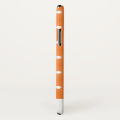 オレンジと白の水玉模様パターンモノグラム Case-Mate iPhoneケース (裏面/右)