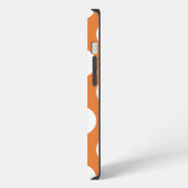 オレンジと白の水玉模様 iPhoneケース (左側面)