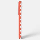 オレンジと白の水玉模様 SAMSUNG GALAXYケース (裏面横)