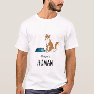 オレンジと白の猫のTシャツ Tシャツ